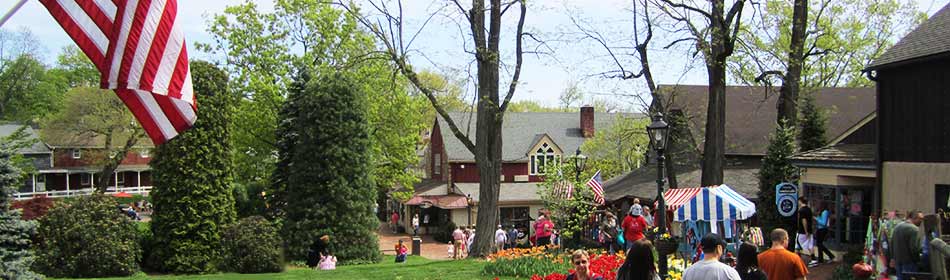 Peddler's Village is a 42-acre, outdoor shopping mall featuring 65 retail shops and merchants, 3 restaurants, a 71 room hotel and a Family Entertainment Center. in the Lambertville, Hunterdon County NJ area
